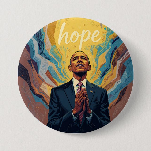 President Barack Obama and the Message of Hope  7.5 Cm Round Badge (Front)