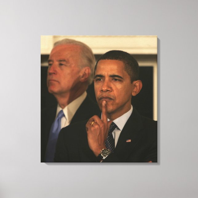 President Barack Obama and Vice President Canvas Print (Front)