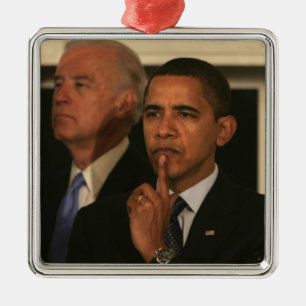 President Barack Obama and Vice President Metal Tree Decoration