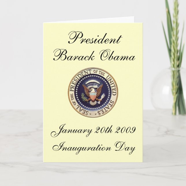 President Barack Obama Card (Front)