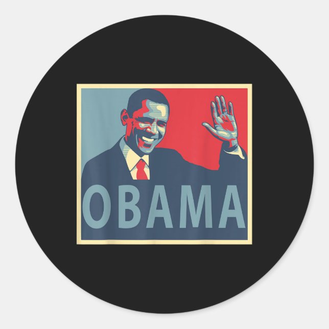 President Barack Obama  Classic Round Sticker (Front)