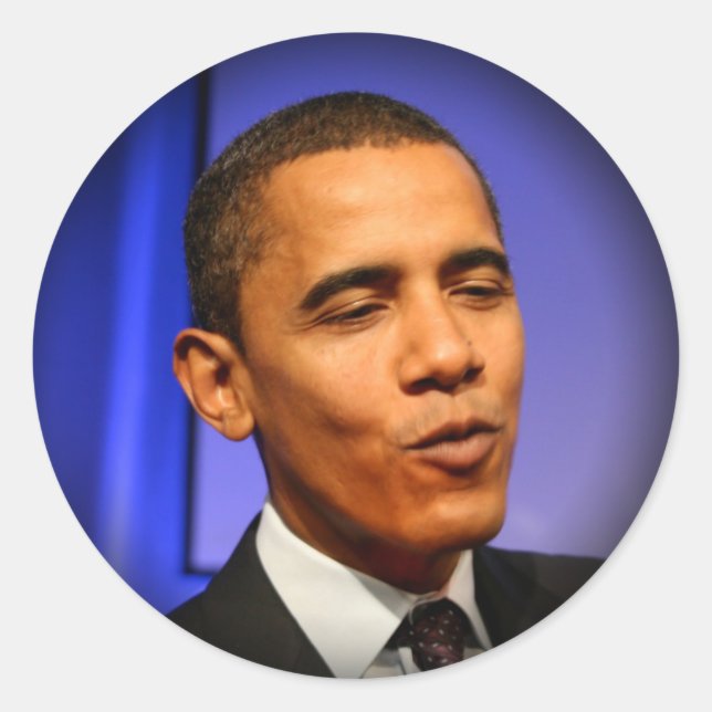 President Barack Obama Classic Round Sticker (Front)