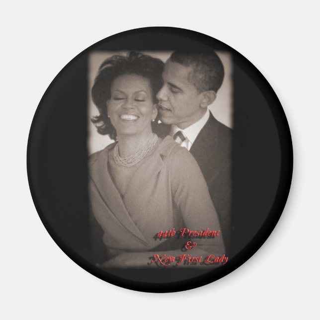 PRESIDENT BARACK OBAMA & FIRST LADY MAGNET (Front)