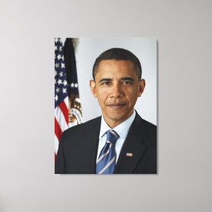 President Barack Obama First Term Offical Portrait Canvas Print