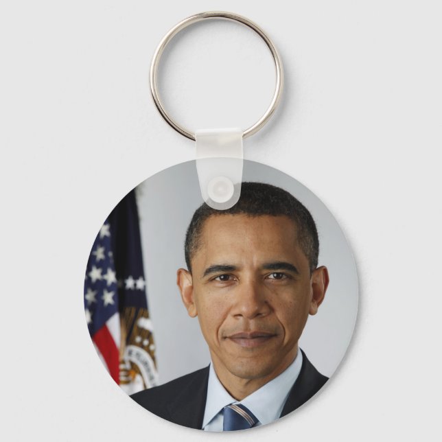 President Barack Obama First Term Offical Portrait Key Ring (Front)