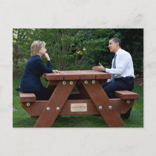 President Barack Obama & Hillary Clinton Postcard