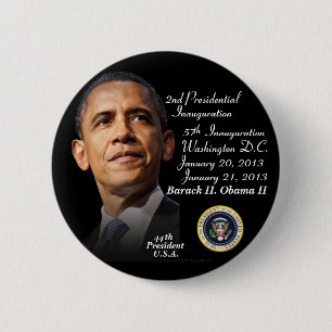 President Barack Obama II Inauguration 1-21-2013 6 Cm Round Badge