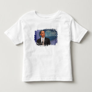 President Barack Obama makes an announcement Toddler T-Shirt