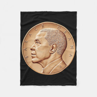 President Barack Obama Medal Coin Shirt-black Hist Fleece Blanket