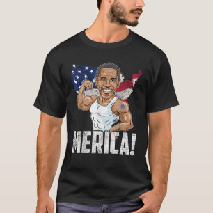 President Barack Obama Merica 4th of July Funny Pa T-Shirt