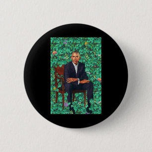 President Barack Obama Portrait Shirt 6 Cm Round Badge