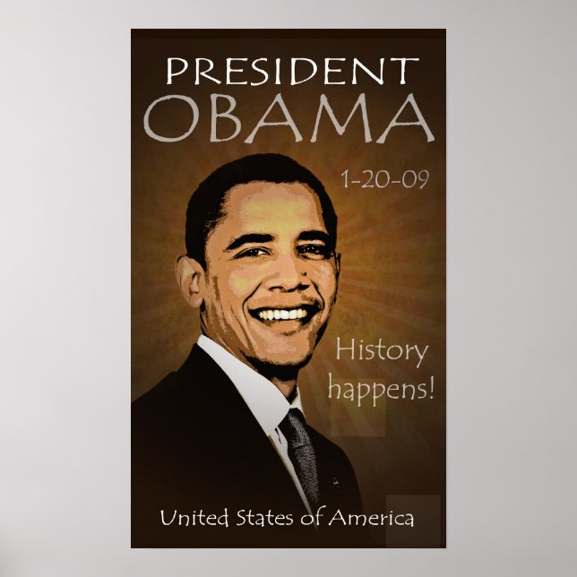 President Barack Obama Poster - Grunge (Front)