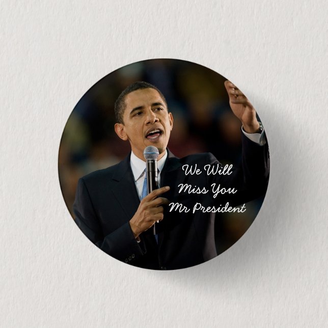 President Barack Obama Support Button (Front)