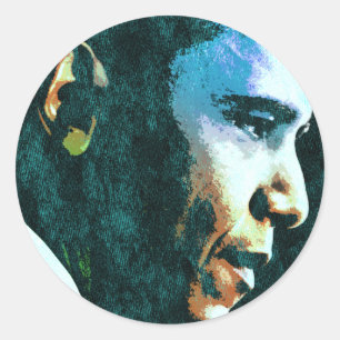 President Barack Obama Vintage Classic Round Sticker