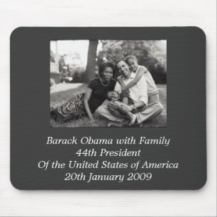President Barack Obama with Family Mouse Mat