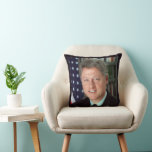 President Bill Clinton Official Portrait Cushion<br><div class="desc">President Bill Clinton's Official 1993 Portrait Throw Pillow. He served as the 42nd president of the United States from 1993 to 2001. His full name is William Jefferson Clinton.</div>