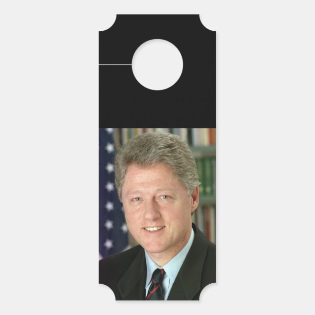 President Bill Clinton White House Photo Door Hanger (Front)