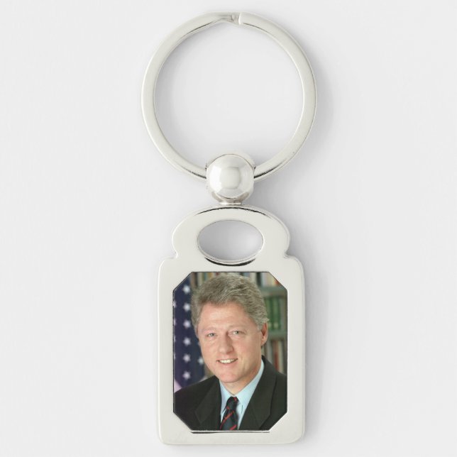 President Bill Clinton White House Photo Key Ring (Front)