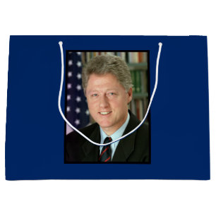 President Bill Clinton White House Photo Large Gift Bag
