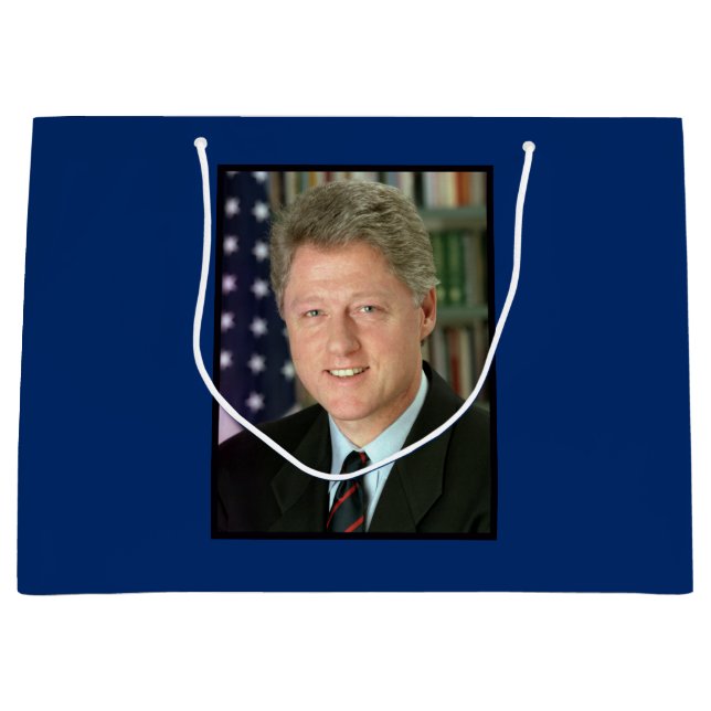 President Bill Clinton White House Photo Large Gift Bag (Front)