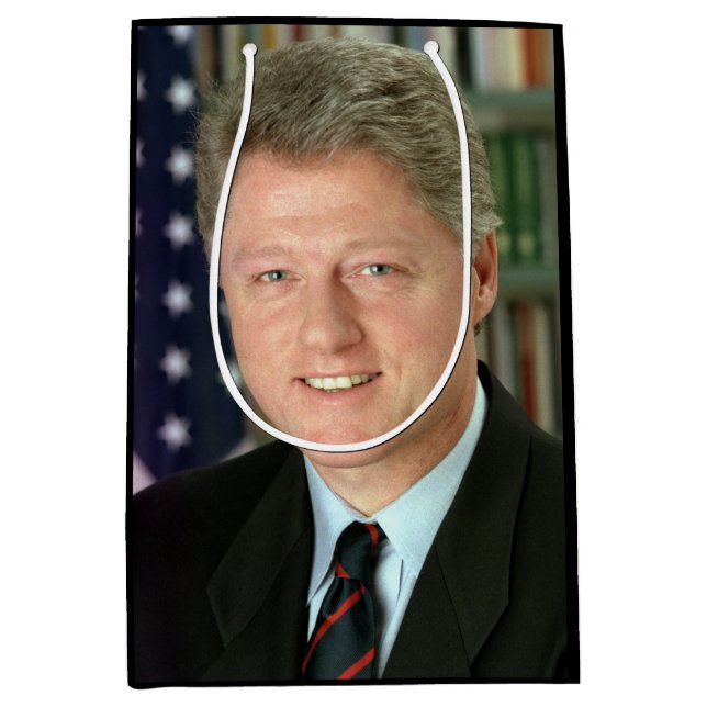 President Bill Clinton White House Photo Medium Gift Bag (Front)