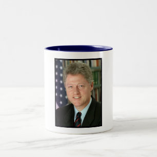 President Bill Clinton White House Photo Two-Tone Coffee Mug