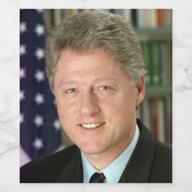 President Bill Clinton White House Photo Wine Label (Single Label)