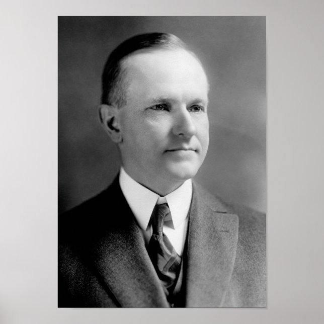President Calvin Coolidge Portrait - 1923 Poster (Front)