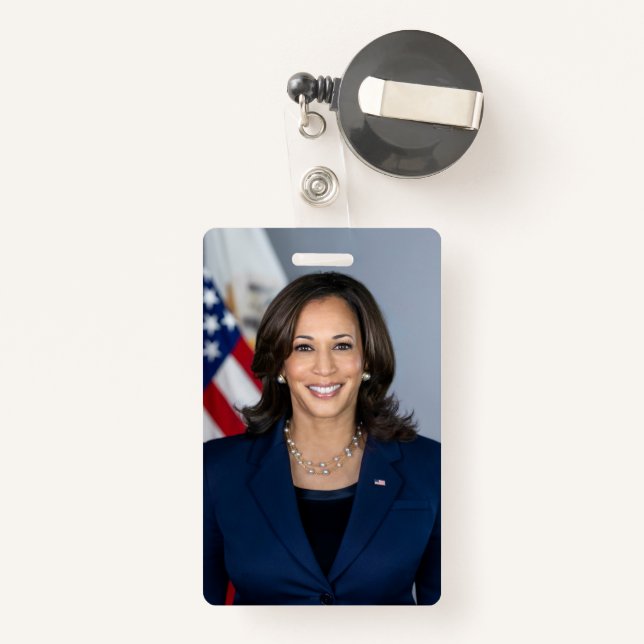 President Candidate Kamala Harris US 2024 ID Badge (Back with Retractable)