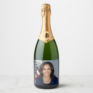 President Candidate Kamala Harris US 2024 Sparkling Wine Label
