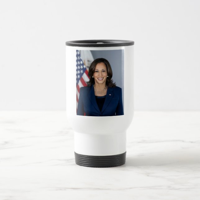 President Candidate Kamala Harris US 2024 Travel Mug (Center)
