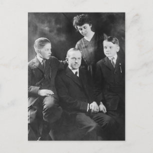 President Coolidge and Family Postcard