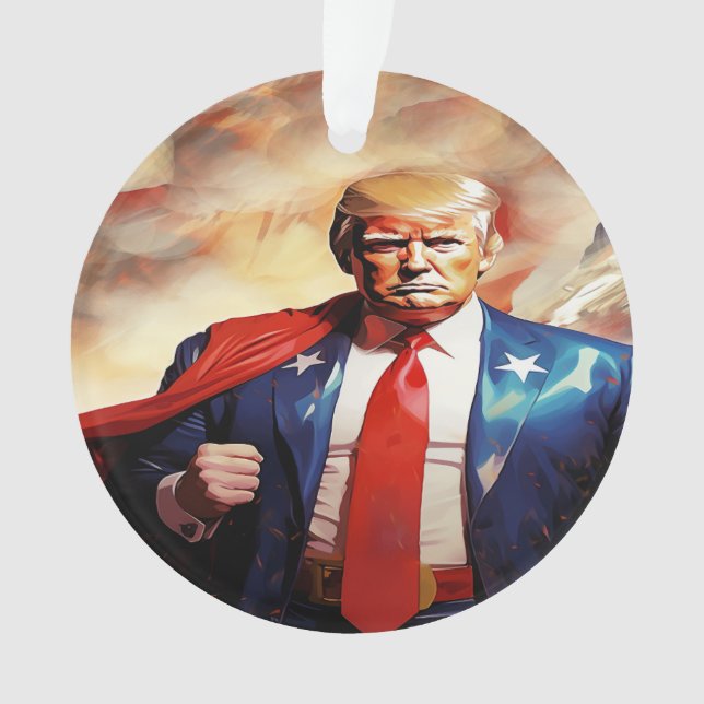 President Donald J Trump Acrylic Ornament (Front)
