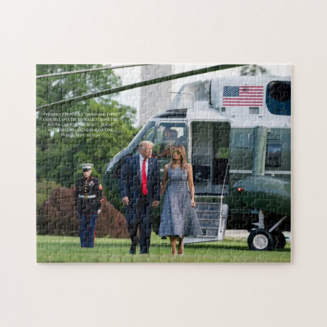 President Donald J. Trump and Melania Trump Photo Jigsaw Puzzle (Horizontal)