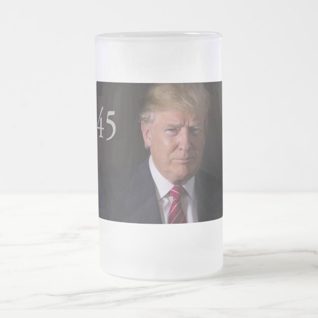 President Donald J. Trump Frosted Glass Beer Mug (Center)