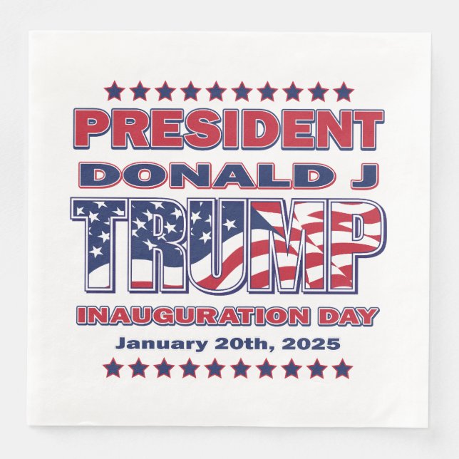 President Donald J Trump Inauguration 2025 Napkin (Front)