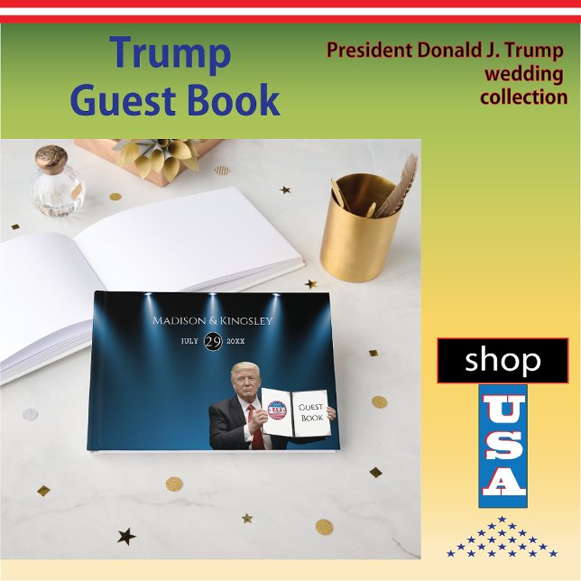 President Donald J. Trump Patriotic 🇺🇸 Wedding Guest Book (Creator Uploaded)