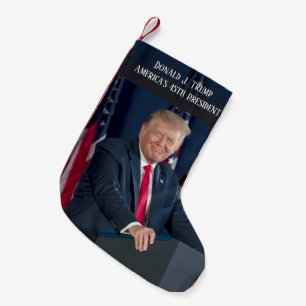 President Donald J. Trump Photo Keepsake Small Christmas Stocking