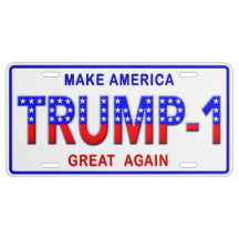 President Donald Trump - 1 License Plate