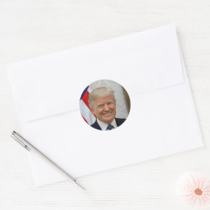 President Donald Trump 2017 Official Portrait Classic Round Sticker