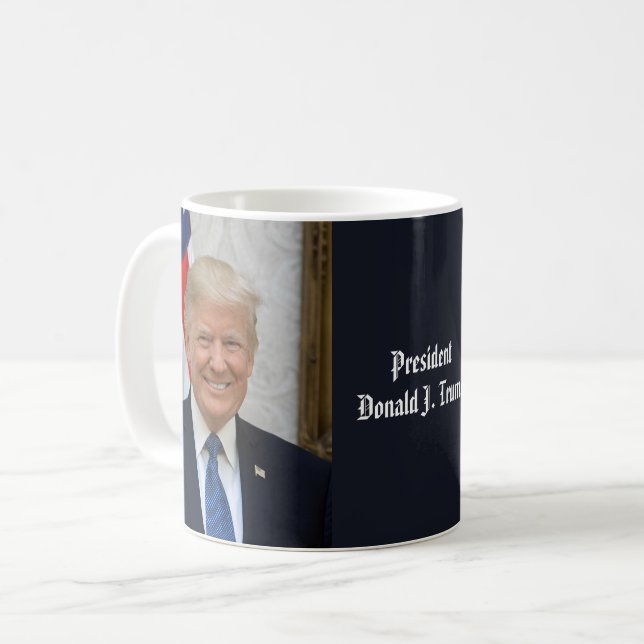 President Donald Trump 2017 Official Portrait Coffee Mug (Front Left)