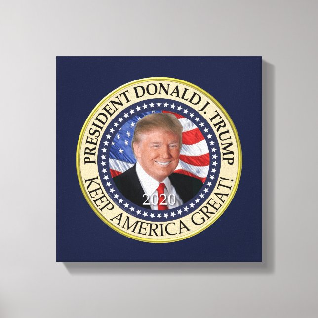 President Donald Trump 2020 Keep America Great Canvas Print (Front)