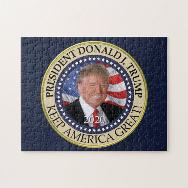 President Donald Trump 2020 Keep America Great Jigsaw Puzzle (Horizontal)