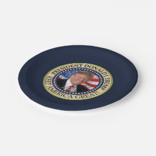 President Donald Trump 2020 Keep America Great Paper Plate