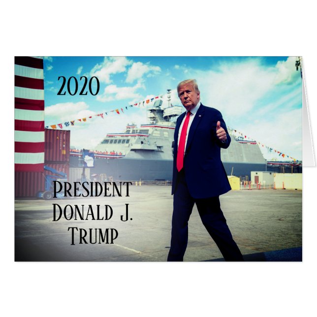 President Donald Trump 2020 Thumbs Up Naval Ship (Front Horizontal)