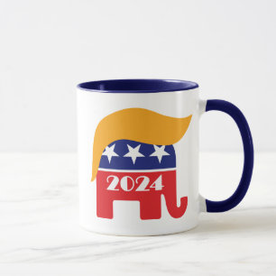 President Donald Trump 2024 GOP Elephant Hair Mug