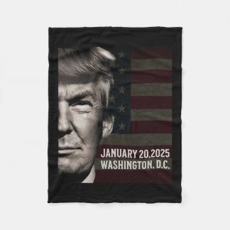 President Donald Trump 2025 Inauguration Date Comm Fleece Blanket