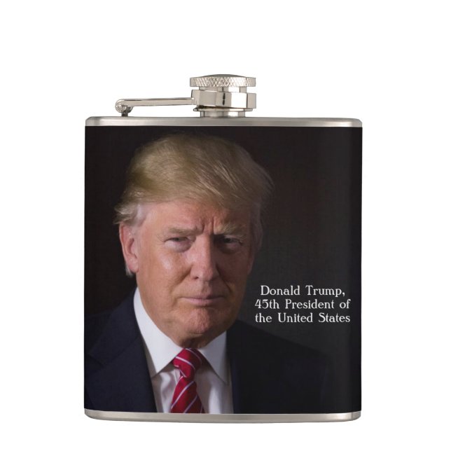 President Donald Trump, 45th President Hip Flask (Front)