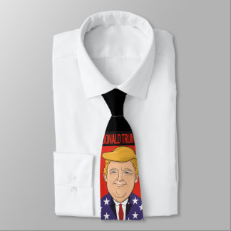 President Donald Trump. American flag. Tie