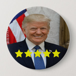 President Donald Trump Approval Rating 10 Cm Round Badge